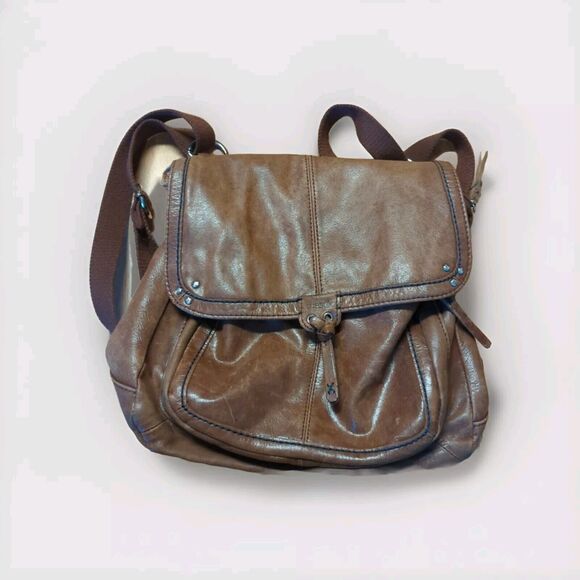 The Sak Ventura Brown Leather Backpack Convertible Cross Body Bag - Picture 1 of 11
